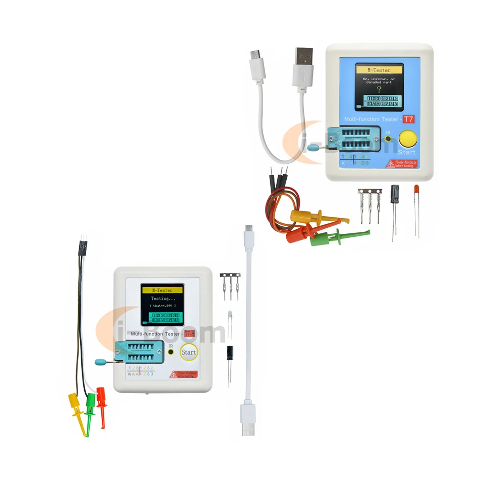 Imagem -04 - Tft Lcd Multímetro Transistor Tester Diodo Triode Capacitor Resistor Teste Medidor Mosfet Npn Pnp Triac Mos Lcr-tc1