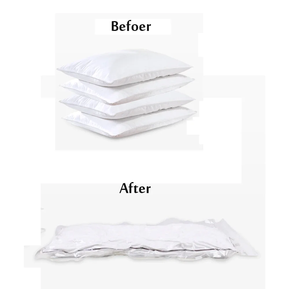 home Convenient Vacuum Bag Storage Organizer Transparent Clothes Organizer Seal Compressed travel Saving Space Bags Package