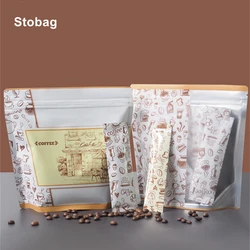 StoBag Coffee Beans Packaging Bags Powder Strip Aluminum Foil Heat Sealing Stand Up Set Printing Large Reusable Pouches Storage