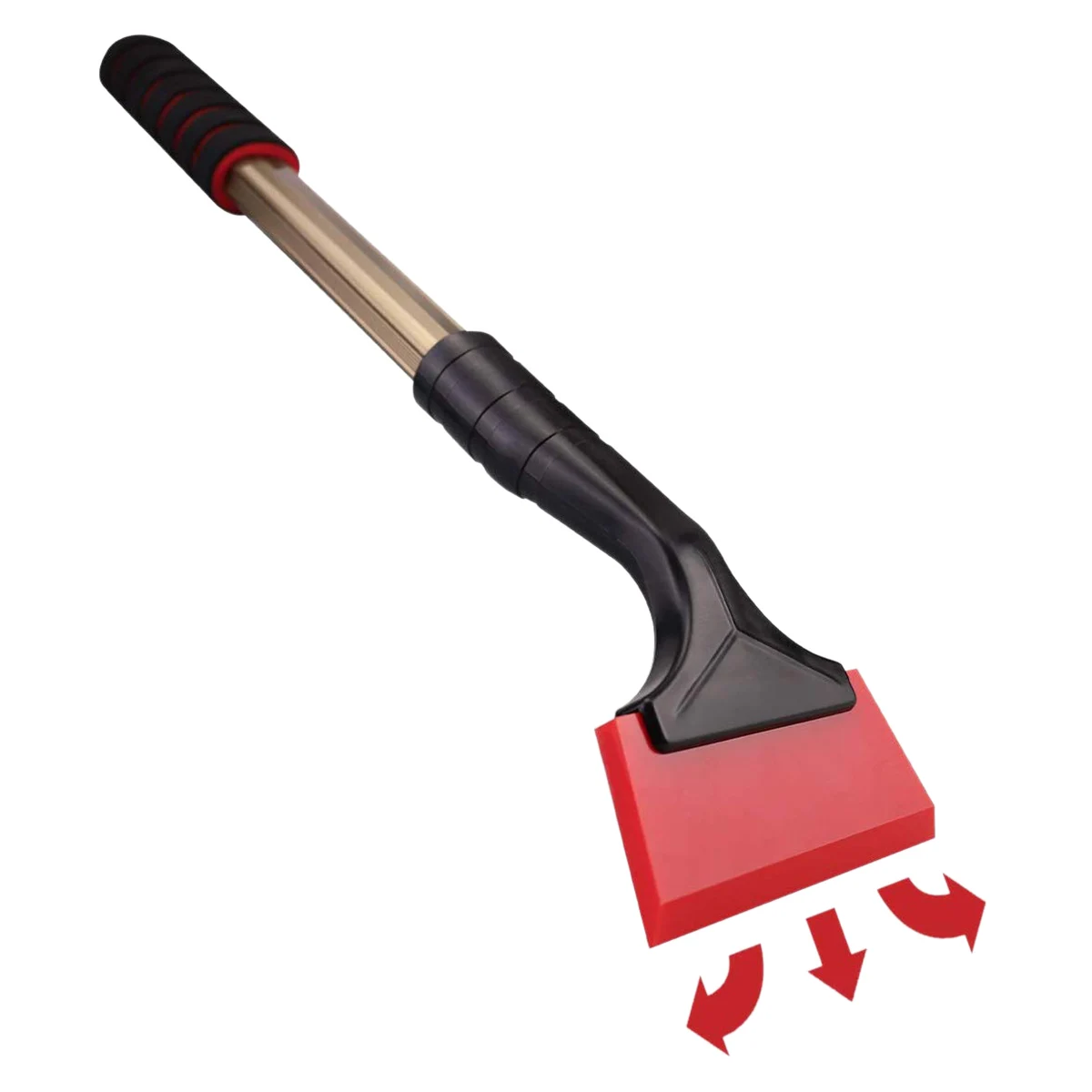 مكشطة ثلج ثلج السيارة شفرة مطاطية مقاومة للخدش والتجميد، مقبض طويل للزجاج الأمامي للسيارة مكشطة إزالة الثلج والثلج الصقيع