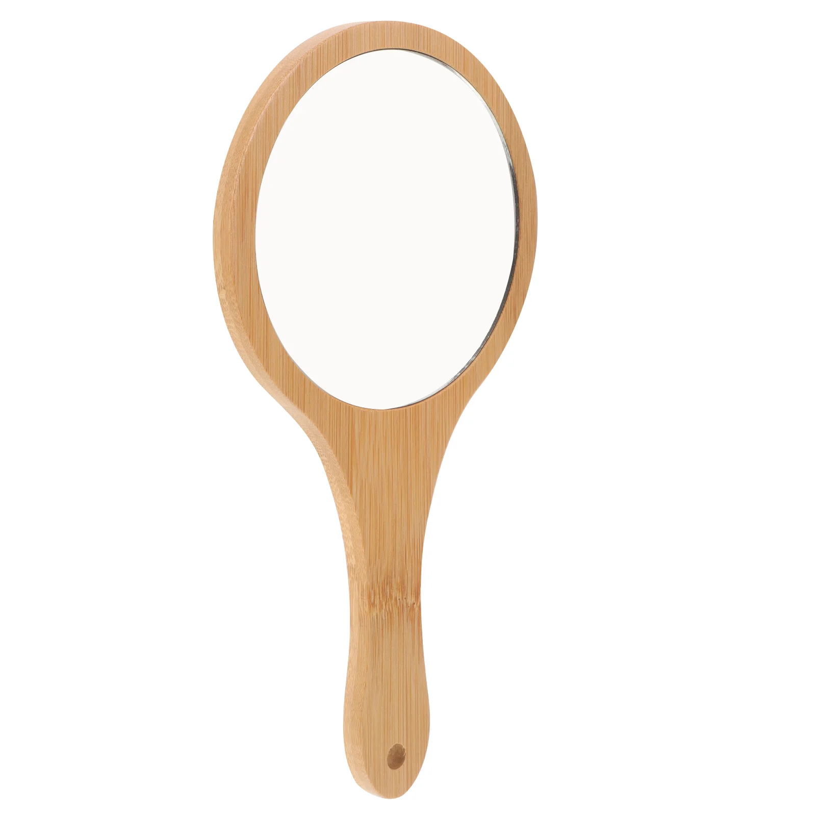 Makeup Mirrors Bamboo Vanity Hand Varnish Handheld Decorative Small Miss