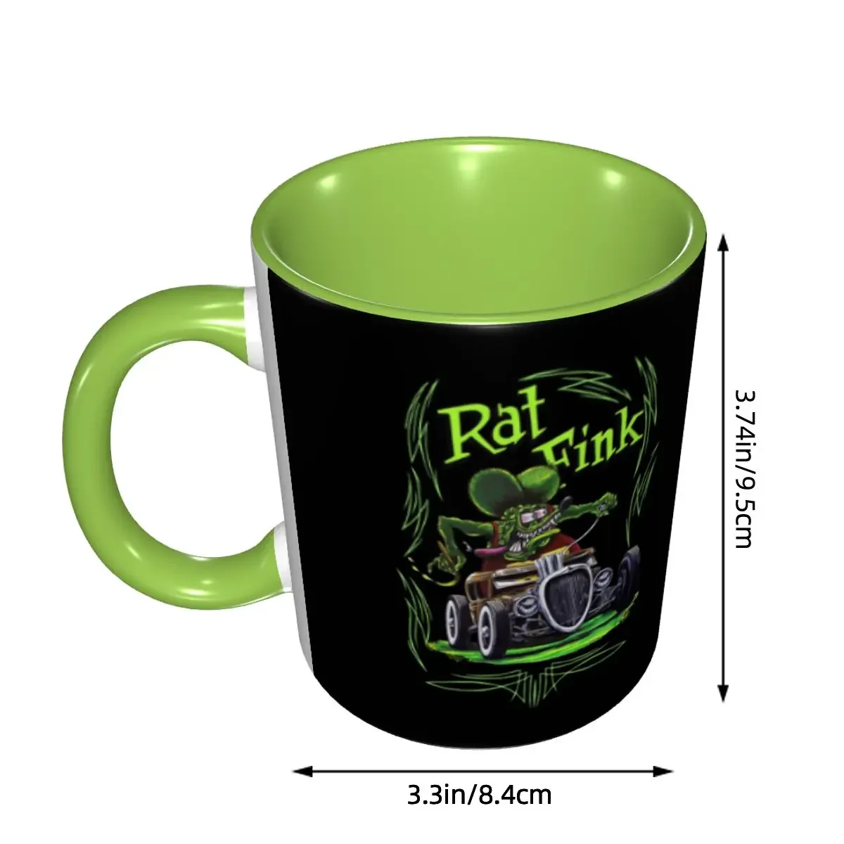 Personalized Rat Fink Classic Coffee Mug DIY Comic Cartoon Ceramic Tea Milk Cup