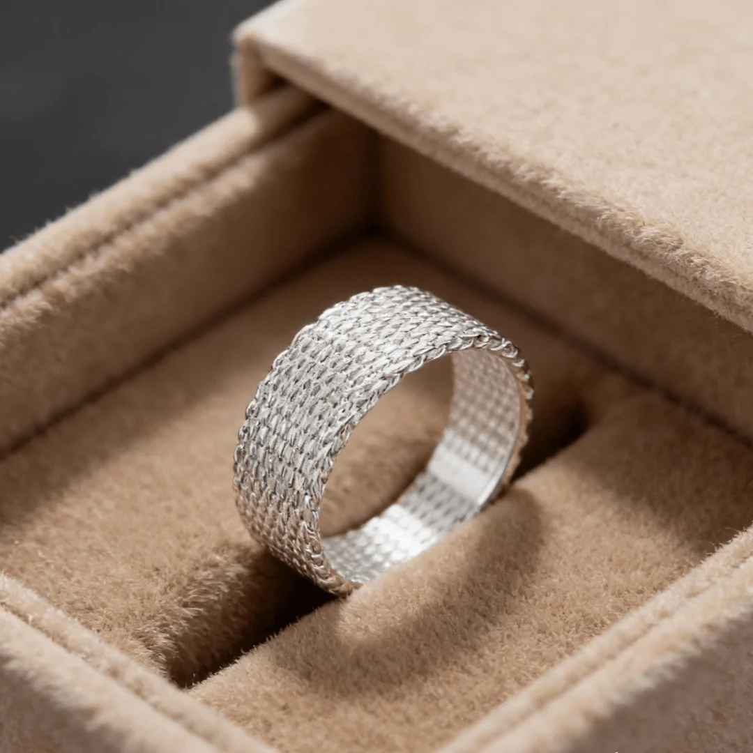 Hot Street fashion 925 Sterling Silver charms Simple Net Rings fine Jewelry for Women men Size 6 7 8 9 10 Wedding gifts