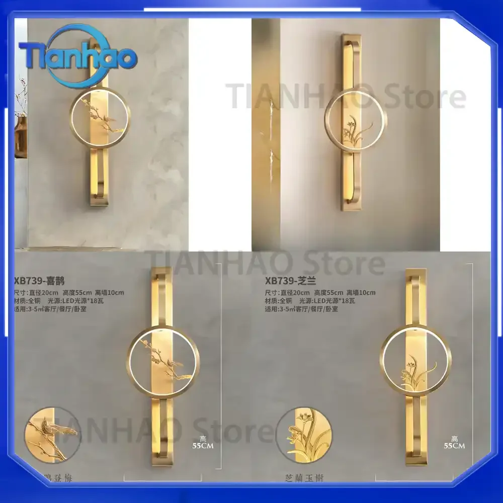 Wall Sconce Lights for Modern Brass Creative Indoor LED Lamp Design for Corridor