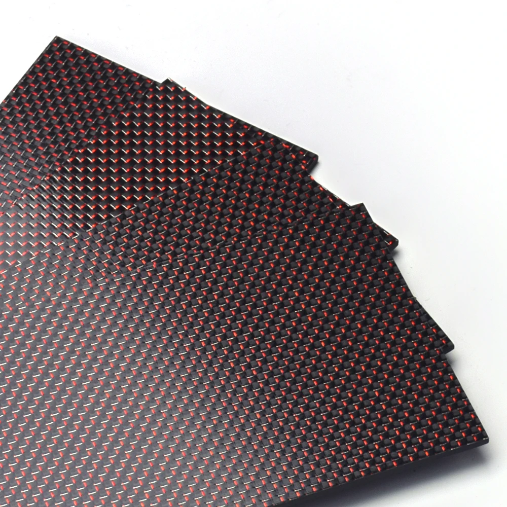 200x250mm Thickness 0.5 1.0 1.5 2.0 2.5mm High Quality 3K Color Carbon Fiber Board Sheet Plate