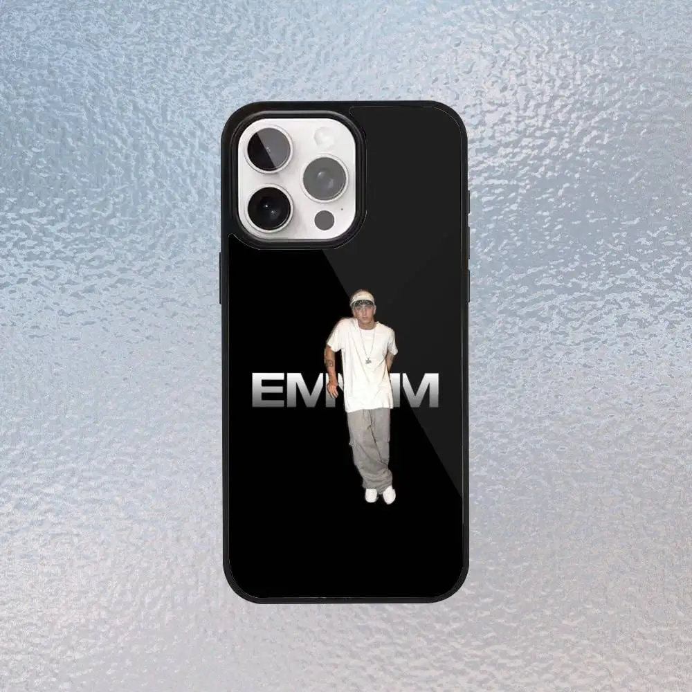 La funda de teléfono Rapper E-Eminem extremadamente atractiva para iPhone17,16,15,14,13,12,11 Plus,Pro Max, carga inalámbrica magnética Magsafe