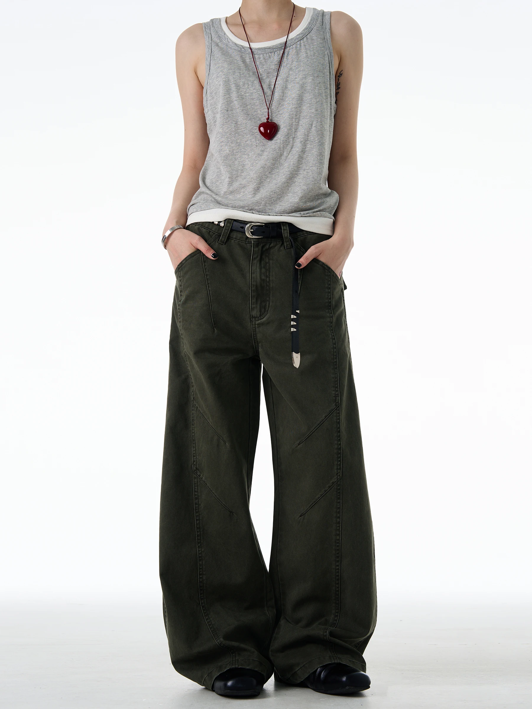 

MADWITCH American High Street Sle повседневные свободные широкие брюки для мужчин и женщин CleanFit модные длинные брюки молодежные Vitali Sle