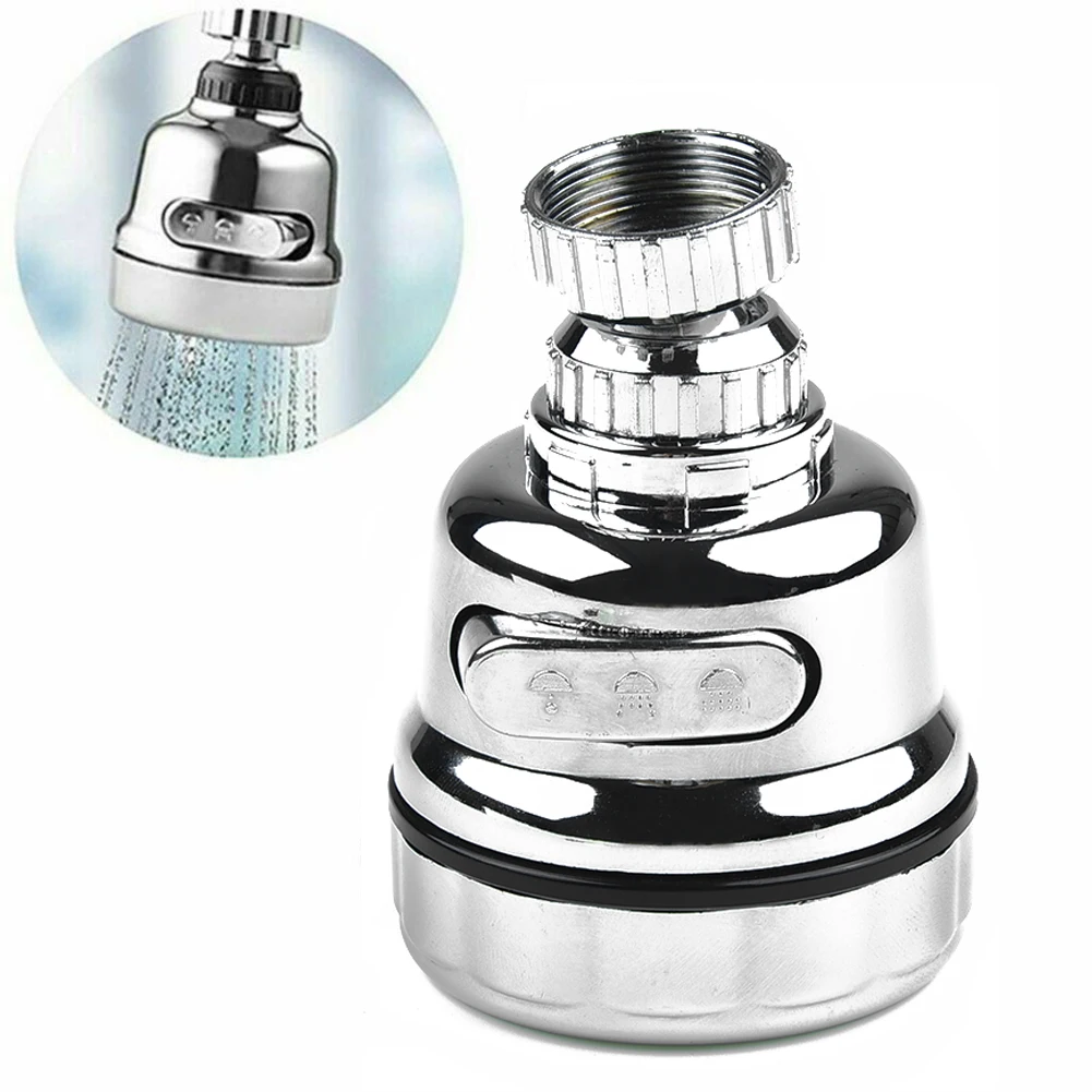 360 Degree Kitchen Faucet Nozzle Aerator Adjustable Three Mode Sprayer Filter Diffuser Water Saving Tap Head Extend Connector