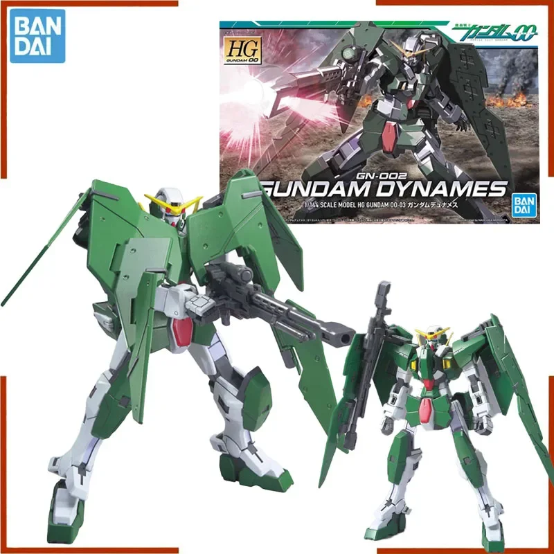 Bandai Original Genuine GUNDAM DYNAMES HG 1/144 GN-002 Anime Model Kit Toys Action Figure Collectible Ornaments Doll Gifts