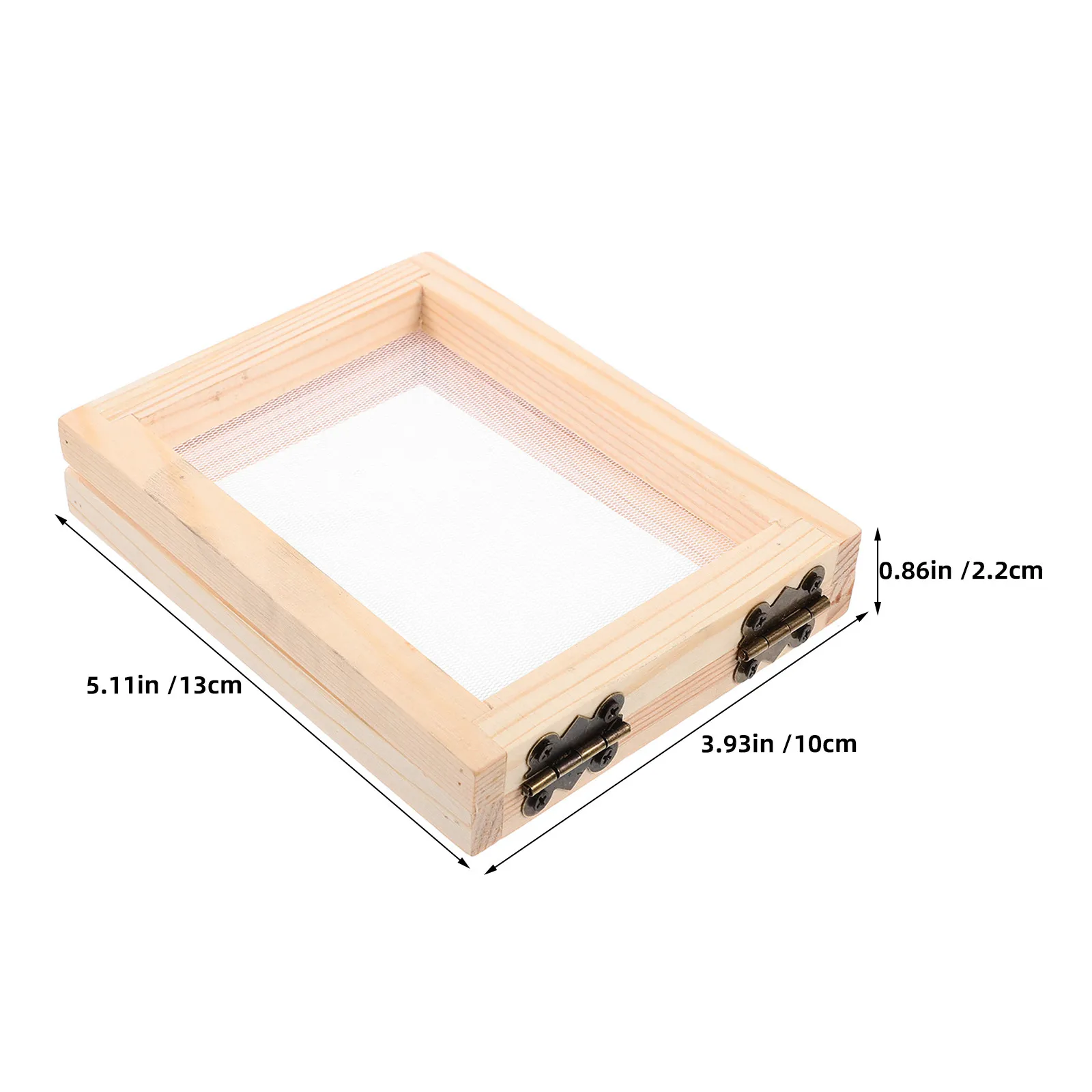 4Pcs Wooden Paper Making Frame Kit Natural Unfinished Wood DIY Deckle Mold with Mesh Screen for Papermaking Dried Flower Crafts