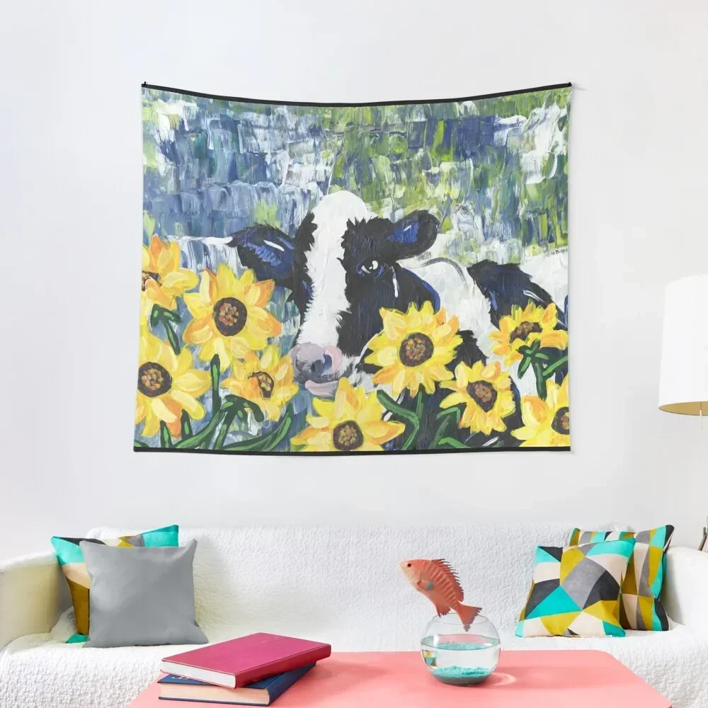 

Cow in the Sun Tapestry Decoration Home Decorations For Room Bedroom Decor Aesthetic Tapestry