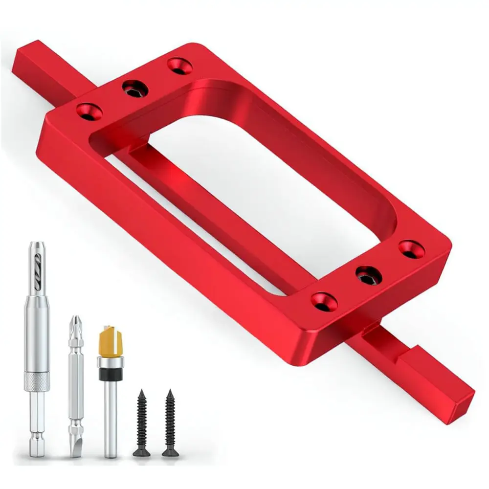 Professional Door Hinge Installation Jig Kit Aluminum Alloy Precise Woodworking Mortise Template Positioning Tool