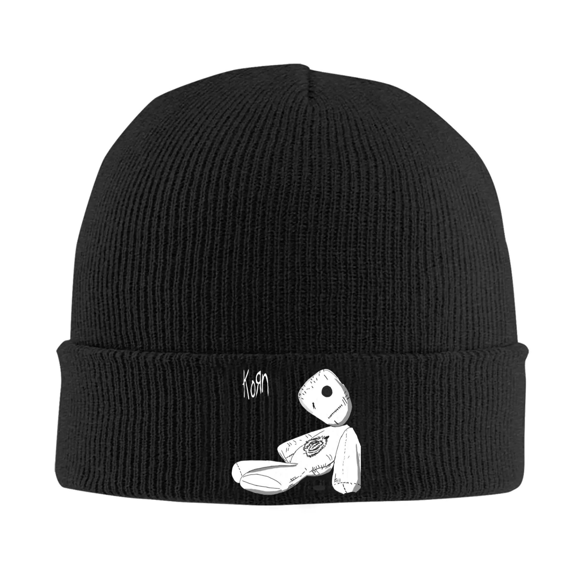 Korns Metal Rock Band Knit Hat Beanies Autumn Winter Hat Warm Unisex Street Doll Logo Caps for Men Women Gifts