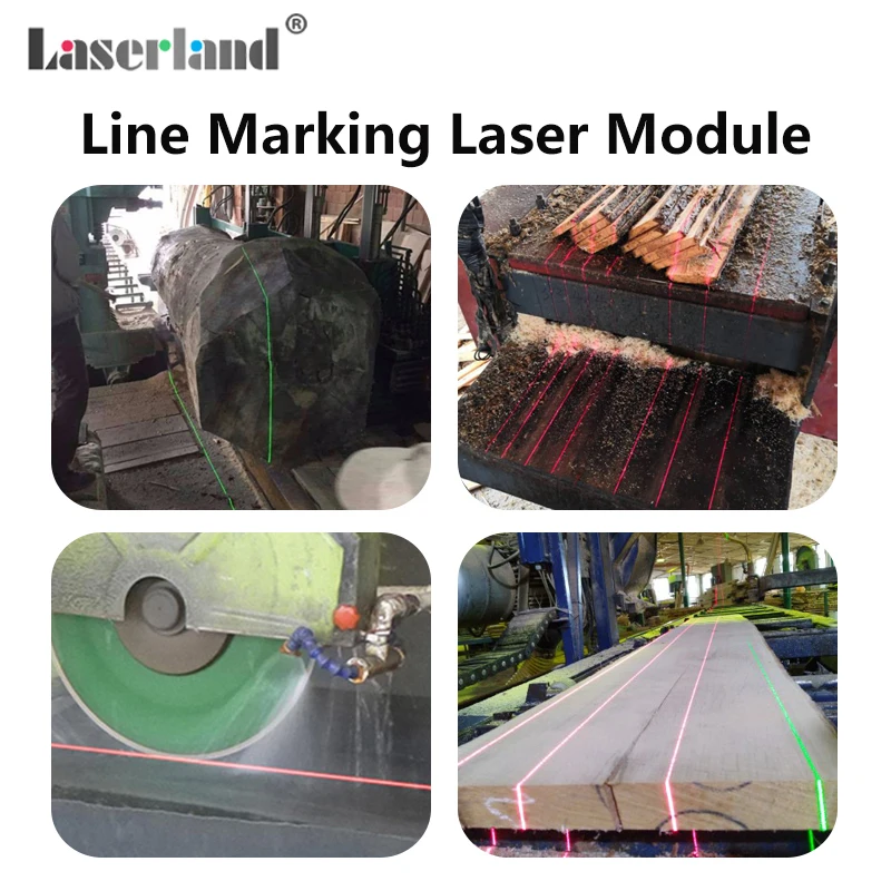 Módulo laser gerador de linha verde resistente à água 520nm para alinhamento de corte de serragem de madeira de pedra 26mm