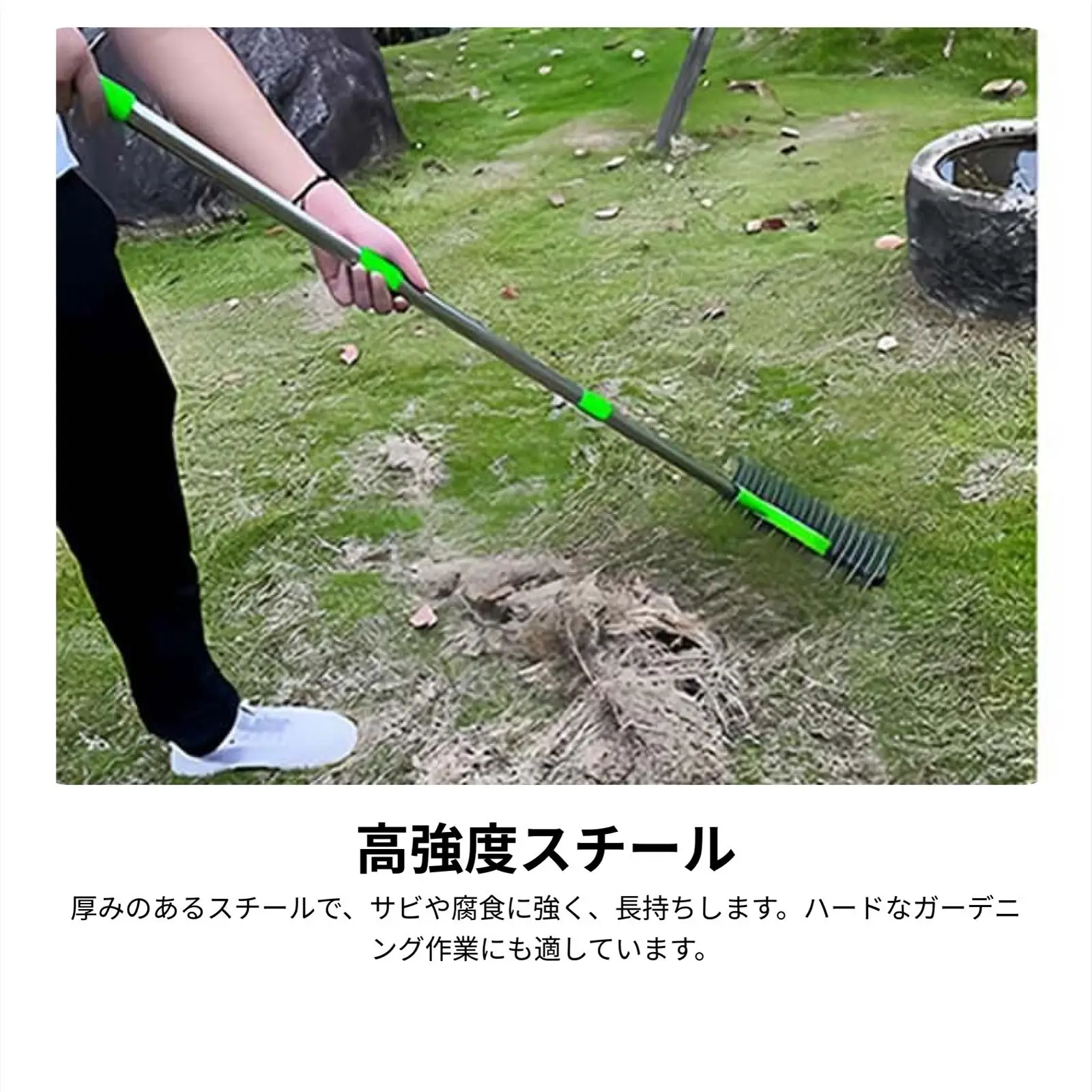 Thatch Rake Steel Dethatching Rake with Curved Steel Tines Weeding Rake Scarifying Rake Lawn Hay Rake for Dethatching Lawn