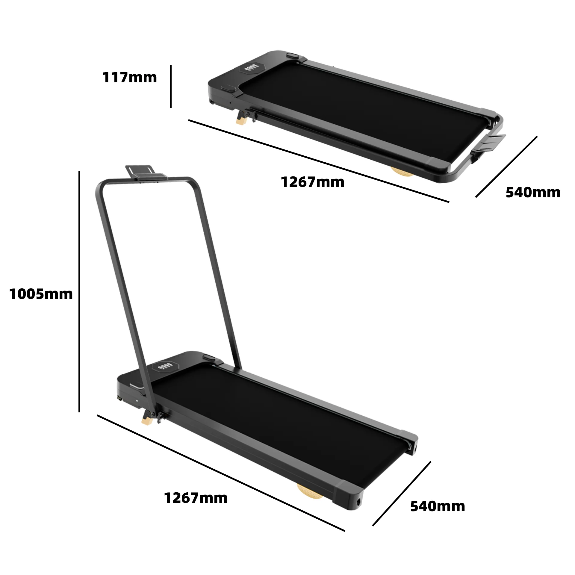 Wholesale 6% Incline Treadmill Foldable 2.0HP Walking Pad Home Use Treadmill With LED Display and App Control