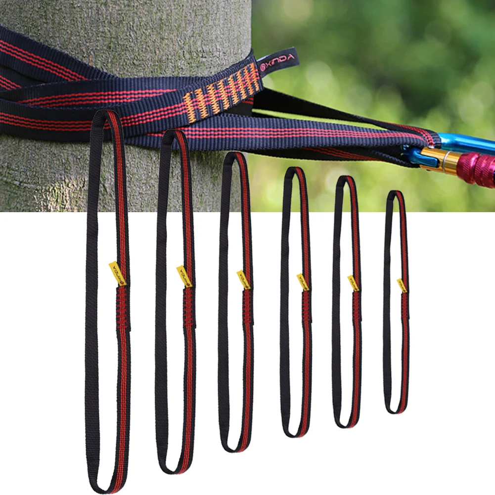 

1x 22KN Polyester Webbing Strap Sling Bearing Cord For Rock Climbing Tree Arborist Load Bearing Bandlet Mountaineering Equipment