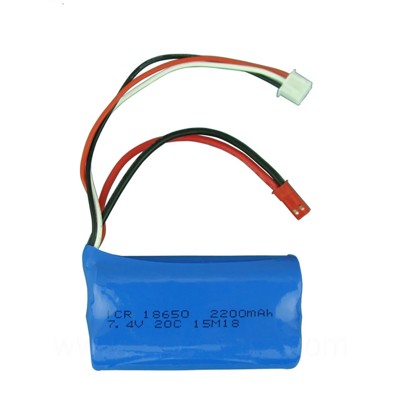 7.4 V 2200mAh 18650 Lipo Batery per telecomando elicottero giocattoli parti all\'ingrosso 7.4 V 1500 mAH Lipo batteria JST/SM/T/SM4P Plug