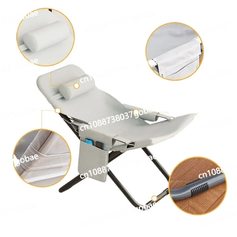 

Lunch break recliner household folding chair backrest small and portable