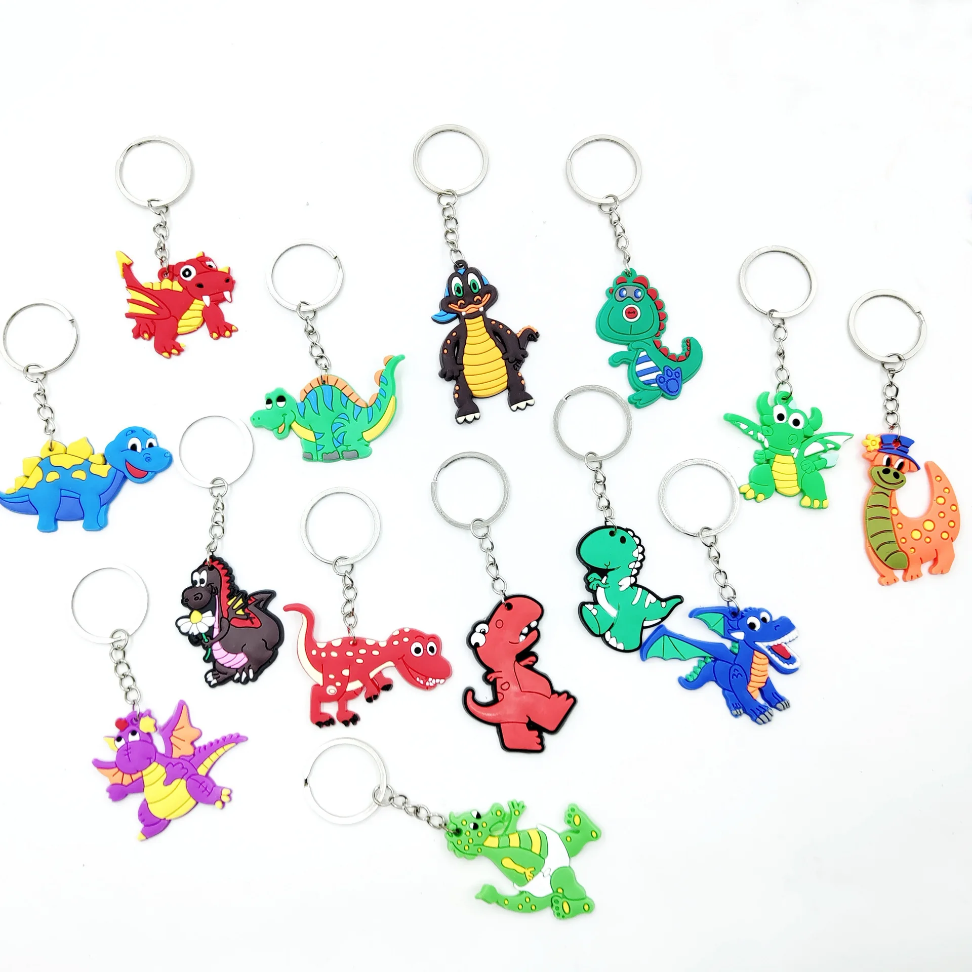 36 szt Mini Puzzle Pinching Music Empty Dinosaur Keychain Gyroscope Toy Package Birthday Party Gift Pack Kindergarten Gifts