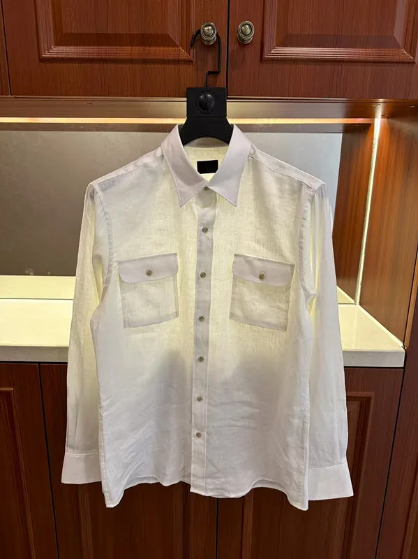 

Brio Italian 25SS 100% Linen Long Sleeve Shirt