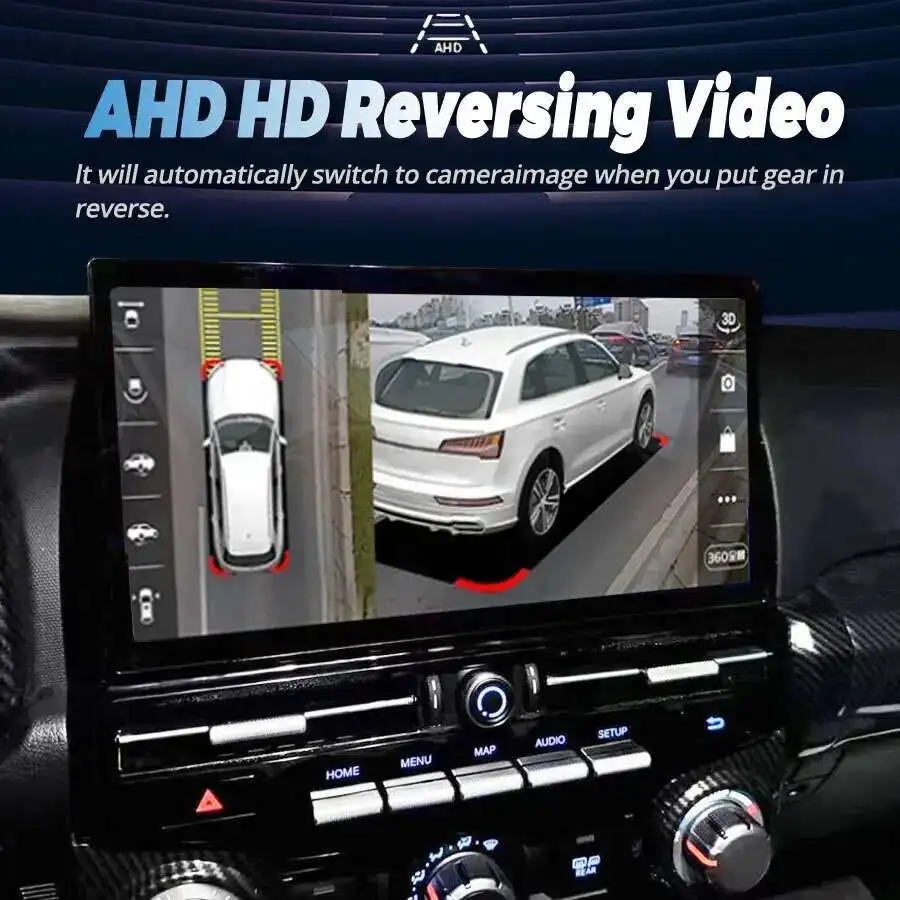 13.3 بوصة Carplay راديو السيارة لتويوتا 4 عداء 2009-2022 أندرويد 13 شاشة تعمل باللمس مشغل وسائط متعددة لتحديد المواقع والملاحة ستيريو 4G WIFI