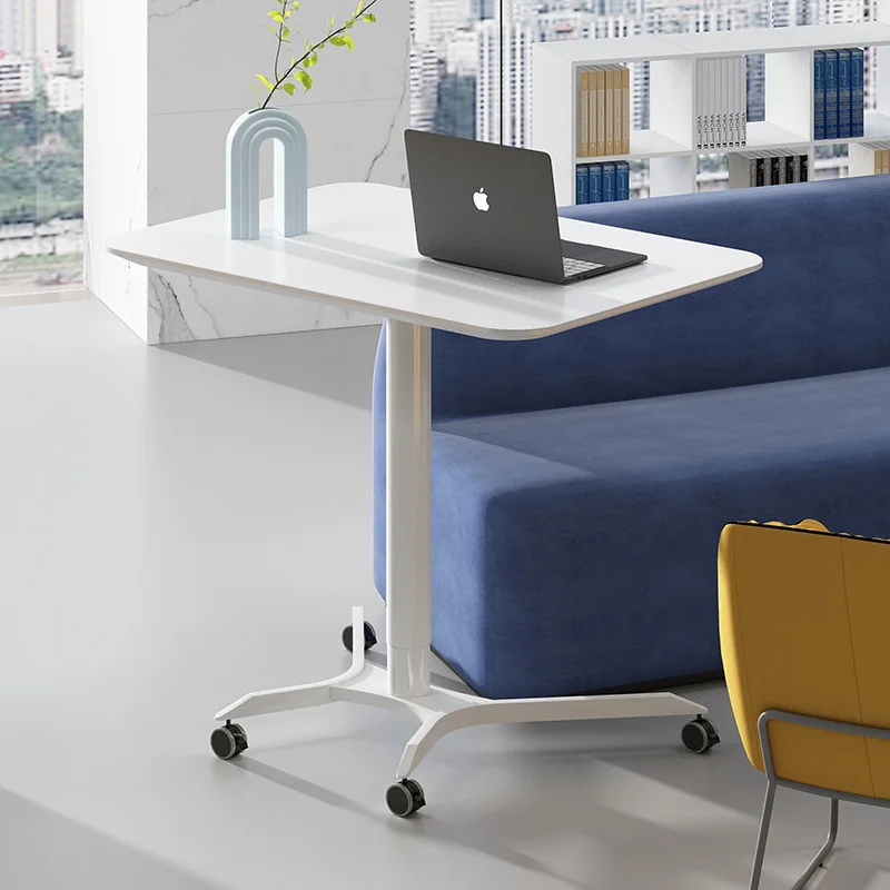 Customized Mobile Office Computer Study Table Simple Workbench Pneumatic Bed Side Folding Standing Type