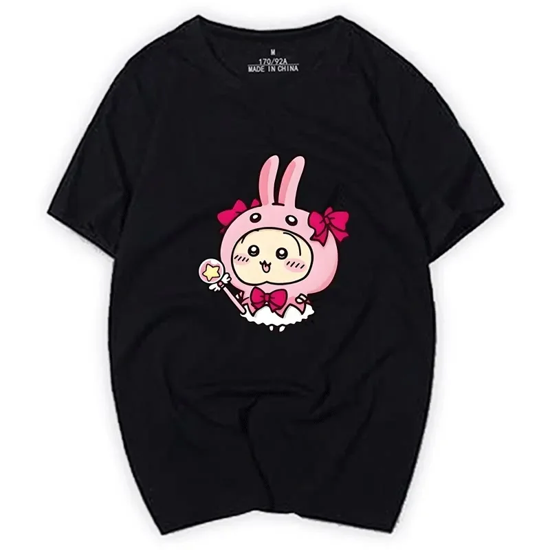 Chiikawa Japanese Cartoon Graphic T‑Shirt, Men Women Couple Casual Summer Short‑Sleeve Oversized Harajuku Streetwear Gift Top