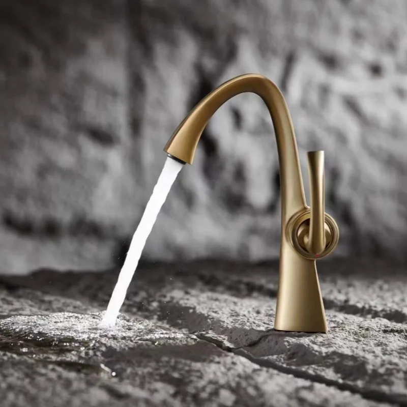 Milk White Brass Bathroom Sink Water Mixer Faucet