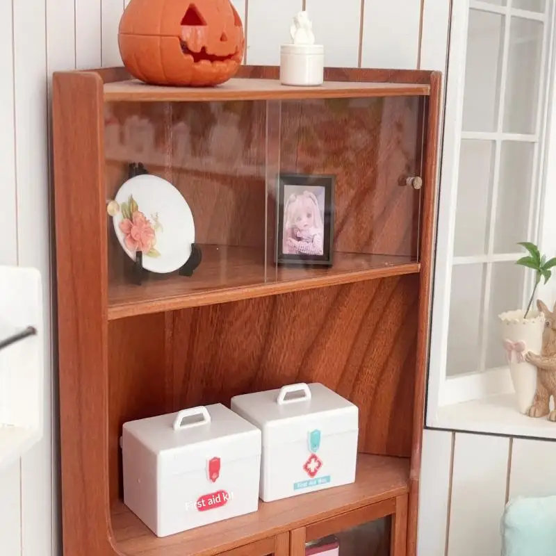 1/12 Puppenhaus Miniatur Simulation Medizin Box Notfall Fall Modell Spielzeug Puppenhaus Wohnzimmer Dekoration Micro Szene Ornament