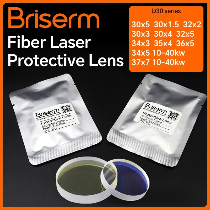 Laser Protective Lens D30 Series 30x2 30x5 32x2 30x1.5 34x5 37x7 Laser Protection Lens 1064nm Fused Silica Protective Windows