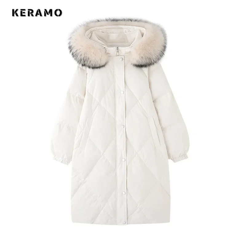 Women Casual Hooded Maxi X-Long Outerwear Parkas Solid Color Long Sleeve Jacket 2023 Winter Oversized Single Breasted Warm Coat