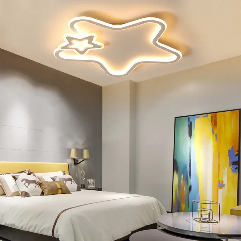 

Led Ceiling Chandelier for Children Kid Girls Bedroom Lamp Study Cloud Ceiling Light Star Shape Modern Nordic Chandelier Light