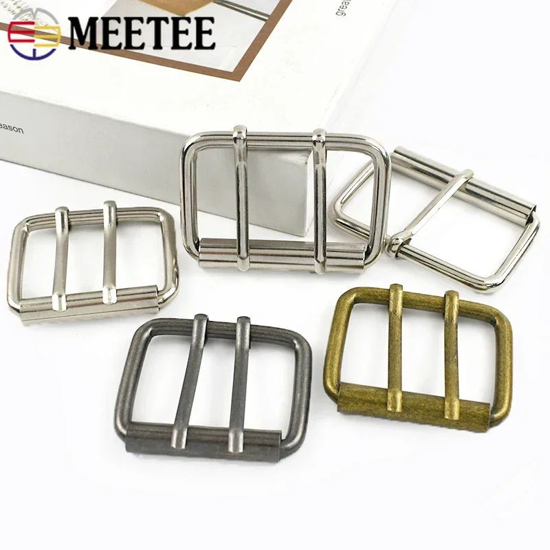 

2/5Pcs 40/50mm Metal Pin Roller Buckle Bag Strap Single/Double Slider Buckles Garment Waistband Adjust Clasp Belt Accessories