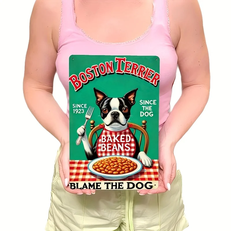 Boston Terrier Vintage Metal Sign - es, 