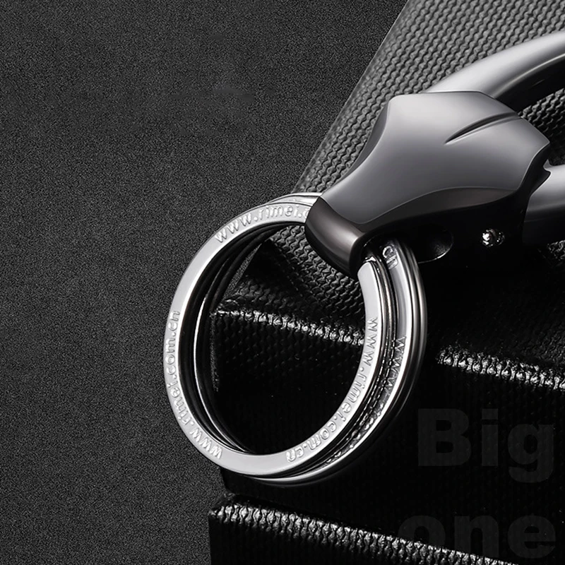 Llaveros de moda para hombre, colgante de coche, llavero de acero inoxidable, anillo, cadena de cabeza de toro, llaveros creativos, aleación de Zinc