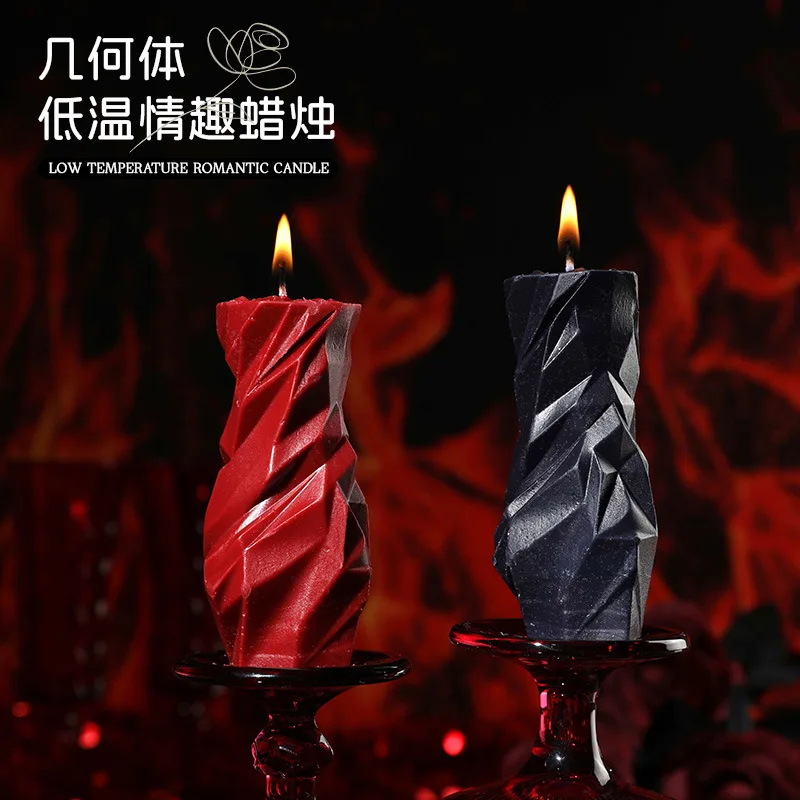 42 degree geometric art low temperature candle. 4x9cm handmade diy candle wax ylang aromatherapy ornaments.