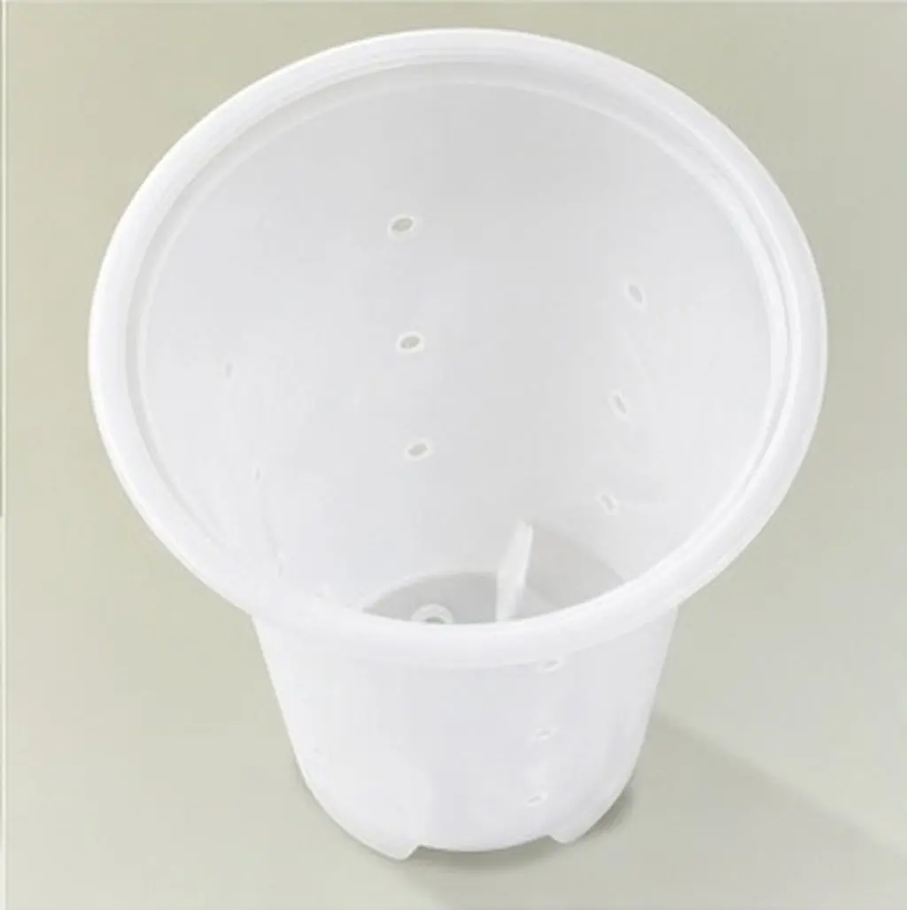5Pcs Orchid Planting Pots Thicken Plastic Flowerpots with Bottom Drainage Holes Water Absorbing Lightweight for Indoor Outdoor