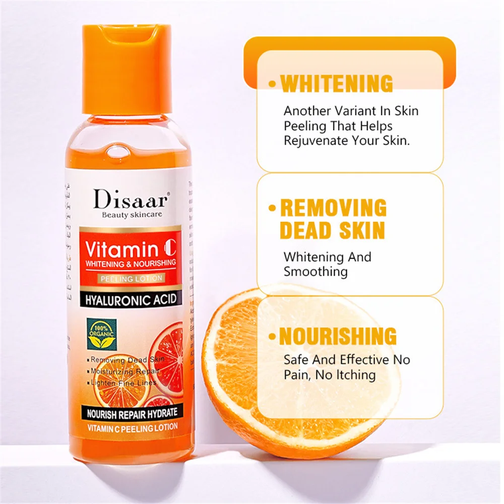 Disaar Vitamin C Peeling Lotion Remove Dead Skin Exfoliating Whitening and Smoothing New Skin Body Skincare Product 100ml