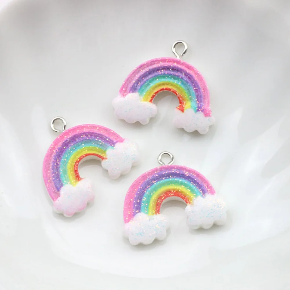 

10pcs Creative Resin DIY Accessories Cute Durable Hair Accessories Stars Clouds Rainbows Headband Making Kids Toy