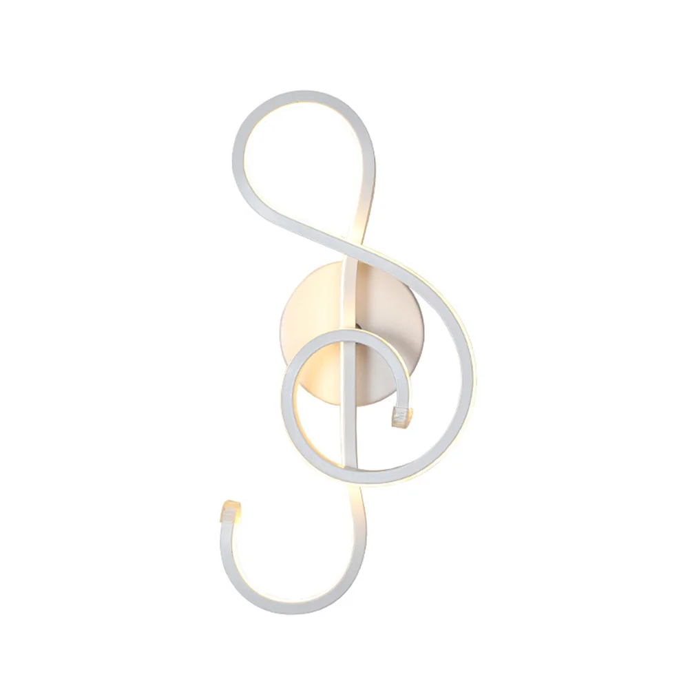

22W LED Musical Note Shape Wall Lamp Stylish Bedside Decorative Lamp Night Light for Bedroom Living Room Hallway Restaurant