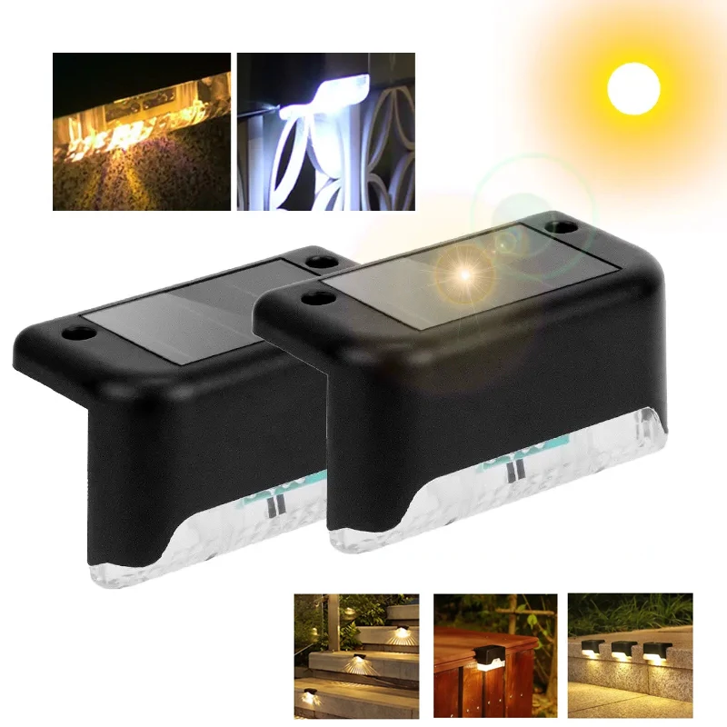 Mini Solar LED Deck Lights Garden Step Sun Power Waterproof Lamp Outdoor Balcony Fence Stairs Decoration Small Night Light