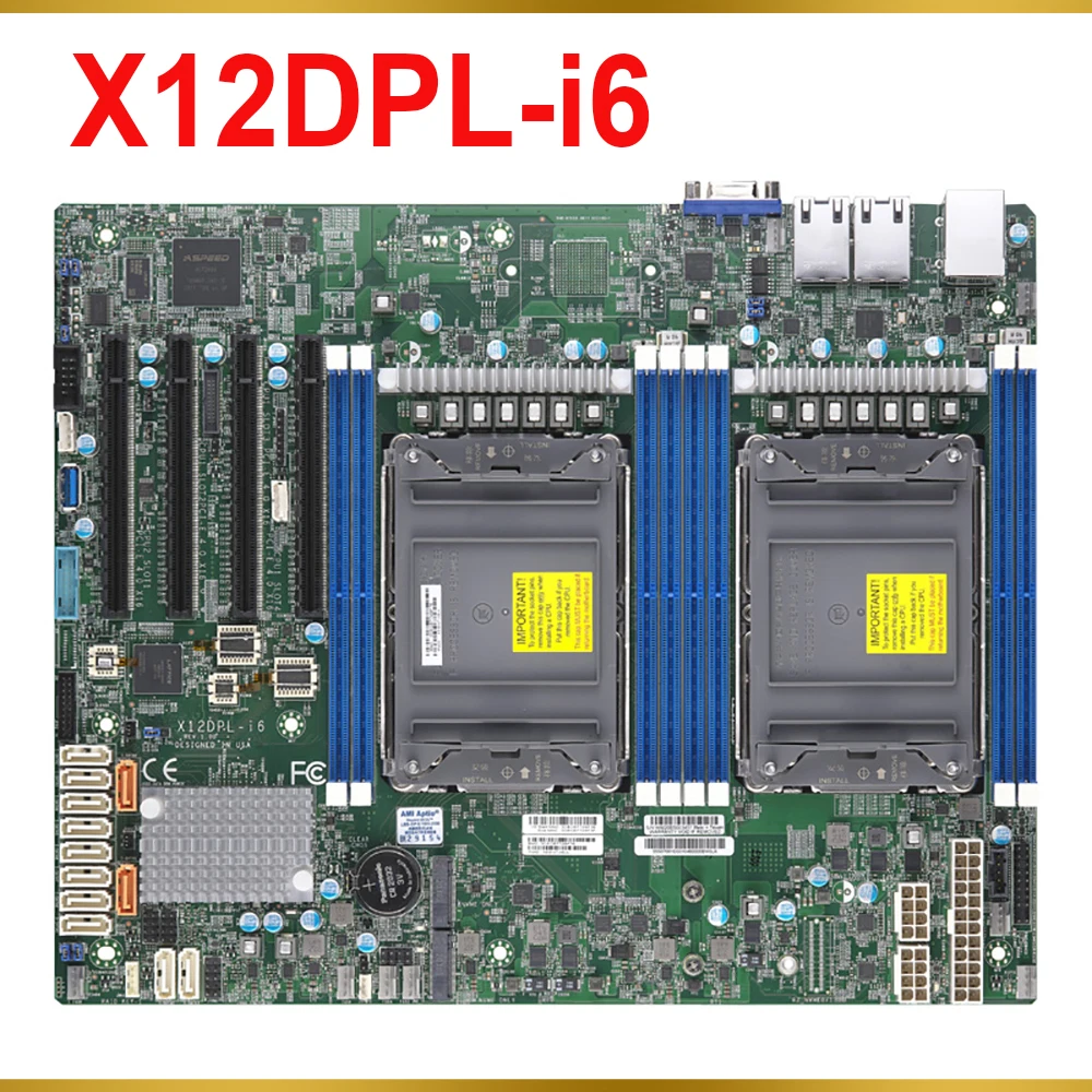 

ATX C621A LGA-4189 DDR4-3200 МГц двухсторонняя серверная материнская плата 12XSATA 3 256 ГБ для Supermicro X12DPL-i6