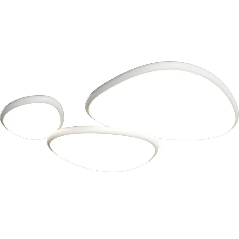 

Cobble ceiling , simple modern living room , cream wind cloud lamp, full spectrum eye protection lamp package