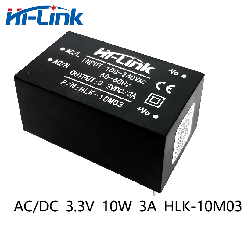 

Hi-Link 3.3V 10W 3A Output AC/DC HLK-10M03 Low Power Consumption,High Efficiency,High Power Density.