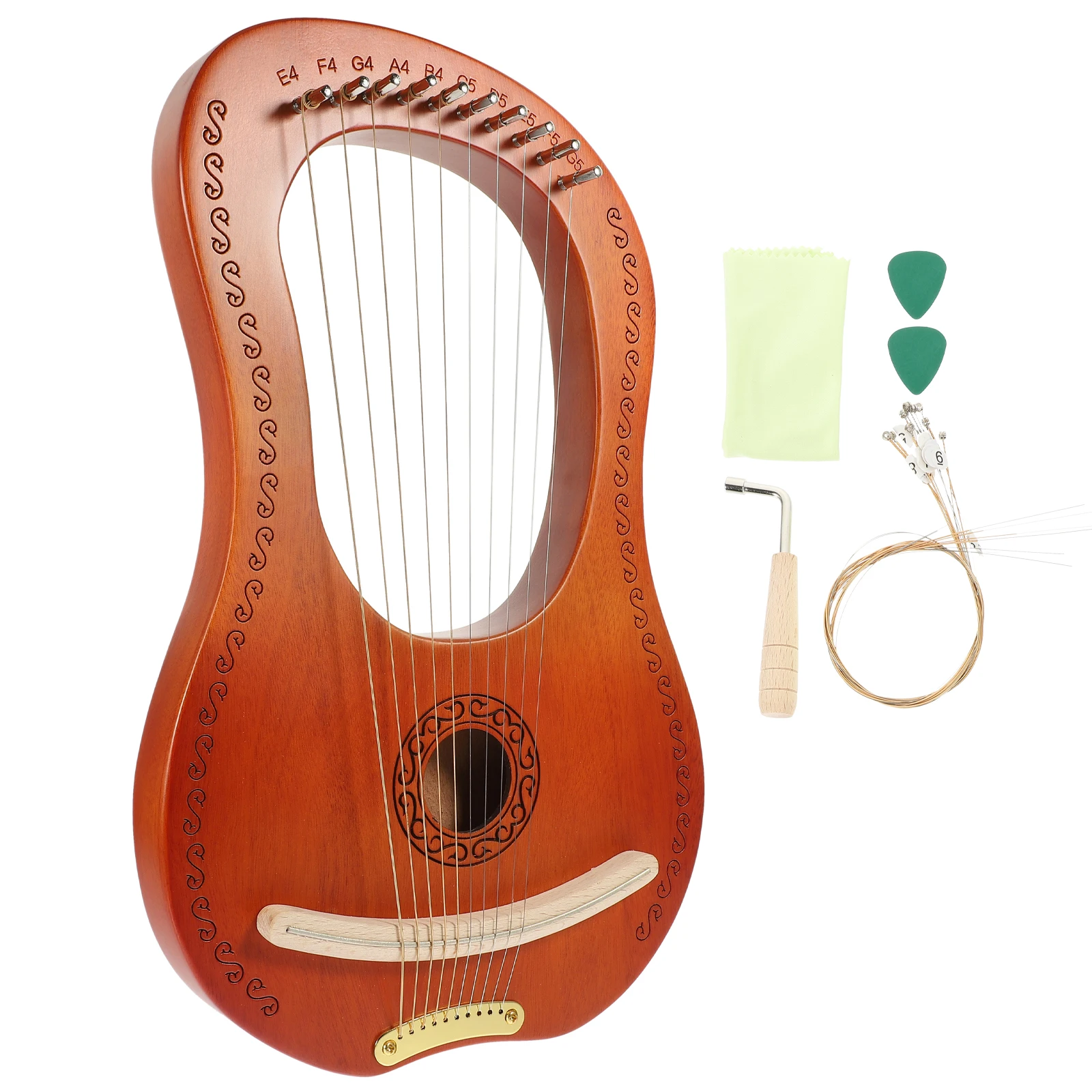 

Body Instrument Wood String Lyre Harp Wood Lyre Harp Kids Handheld String Instrument Strings Long