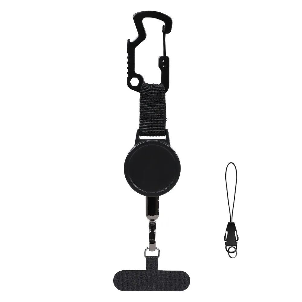 Safety Tether Anti Theft Phone Tether Steel Cable Anti-drop Cellphone Lanyard 360 Rotation Keychain Retractable Phone Lanyard