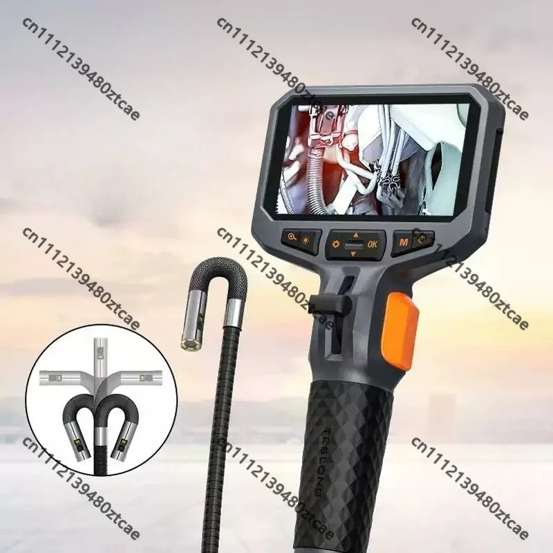 360° Rotating HD Industrial Endoscope,Inspection Camera for Auto Repair & Pipeline Detection