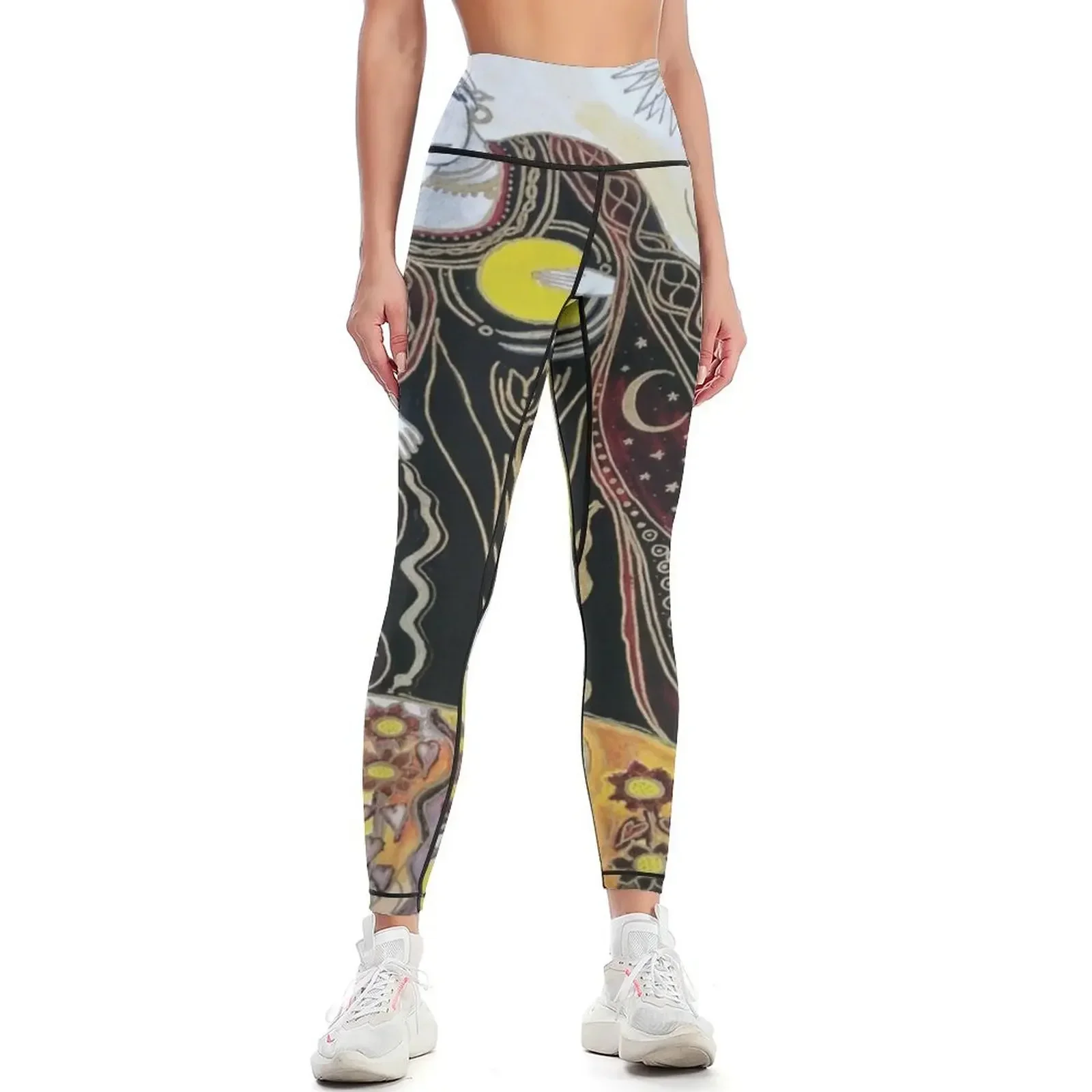 

Oes Wat Jy Saai - By New Zealand artist Amrita M. Gardiner Leggings Female legging pants gym womans Womens Leggings