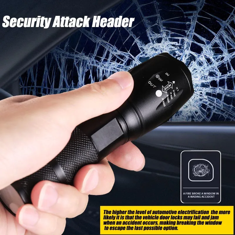 عالية الطاقة مصابيح كاشفة بلمبات Led التخييم الشعلة 5 طرق الإضاءة سبائك الألومنيوم زوومابلي ضوء مادة مقاومة للماء استخدام 3 بطاريات AAA #2